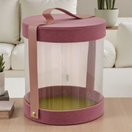 SCATOLA TONDA ROSA ANTICO: CONFEZIONAMENTO PER BOMBONIERE ORIGINALI