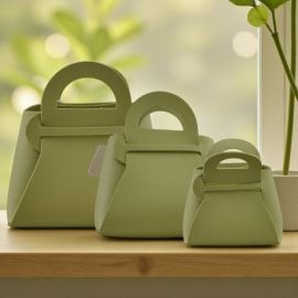 BORSETTA SIMILPELLE VERDE: IDEA REGALO DI CLASSE PER BOMBONIERE