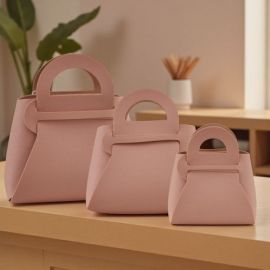 BORSETTA SIMILPELLE ROSA ANTICO: IDEA REGALO STILOSO PER BOMBONIERE