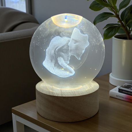 GLOBO LED INNAMORATI LUI LEI BACIO MATRIMONIO ANNIVERSARIO PROMESSA