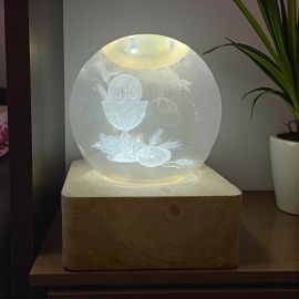 LAMPADA LED CON SIMBOLI SACRI PRIMACOMUNIONE BOMBONIERA UNICA PARTICOLARE