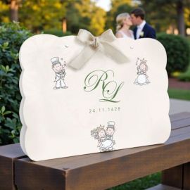 WEDDING BAG CON SPOSI E INIZIALI PER MATRIMONIO ORIGINALE