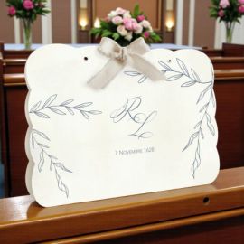 WEDDING BAG MINIMAL CON FOGLIE STILIZZATE PER UN MATRIMONIO UNICO