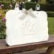 WEDDING BAG NEUTRA CON INIZIALI COLOR ORO IDEA ORIGINALE