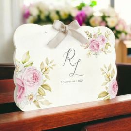 WEDDING BAG CON ROSE ROSA E FOGLIE PER UN MATRIMONIO ORIGINALE
