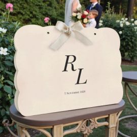 WEDDING BAG AVORIO PERSONALIZZATA CON INIZIALI PER MATRIMONIO UNICO