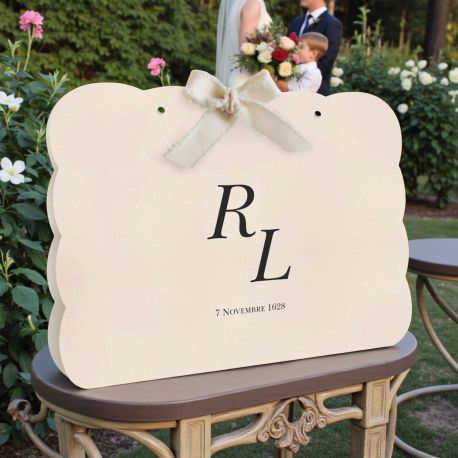 WEDDING BAG AVORIO PERSONALIZZATA CON INIZIALI PER MATRIMONIO UNICO