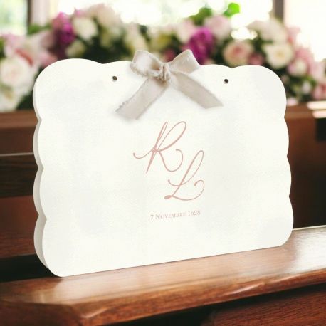 WEDDING BAG PERSONALIZZATA CON INIZIALI IN CORSIVO PER LE NOZZE