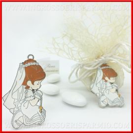 CIONDOLI BOMBONIERE COMUNIONE BAMBINA IN PREGHIERA ONLINE