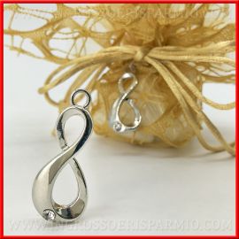 CIONDOLO SIMBOLO INFINITO CON STRASS IDEE ORIGINALI NOZZE, PROMESSA