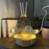 DIFFUSORE ESSENZA CON LAMPADA LED CON FIORE IN CRISTALLO E ALBERO DELLA VITA CON SIMBOLI PRIMA COMUNIONE