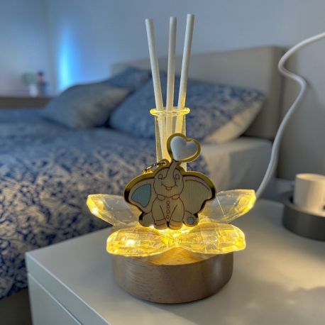 PROFUMATORE AMBIENTE CON FIORE CRISTALLO ELEFANTINO CELESTE BATTESIMO