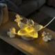 UNICORNO SU FIORE IN CRISTALLO E LAMPADA LED, BOMBONIERE PRIMO COMPLEANNO BIMBA