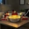 LAMPADA LED NOTTURNA CON FIORE IN CRISTALLO E STATUINA SCRITTA LAUREA