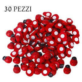 APPLICAZIONI COCCINELLA ROSSA PORTAFORTUNA PER DECORAZIONI BOMBONIERE FAI DA TE PORTACONFETTI LAUREA