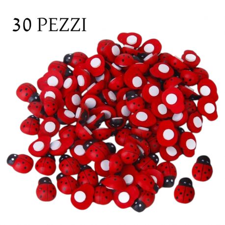 APPLICAZIONI COCCINELLA ROSSA PORTAFORTUNA PER DECORAZIONI BOMBONIERE FAI DA TE PORTACONFETTI LAUREA
