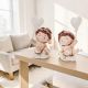 STATUINA ANGIOLETTO CON CUORE PALLONCINO BATTESIMO BIMBO