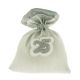 SACCHETTO PORTACONFETTI ARGENTO CON NUMERO 25 PER NOZZE D’ARGENTO