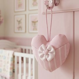 SACCHETTO CUORE ROSA PORTACONFETTI PER BOMBONIERE BATTESIMO BIMBA