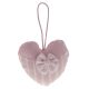 SACCHETTO CUORE ROSA PORTACONFETTI PER BOMBONIERE BATTESIMO BIMBA
