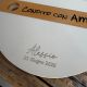 VASSOIO TONDO IN DOPPIO LEGNO CON FRASE "CONDITO CON AMORE"
