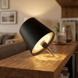 LAMPADA TOUCH METAL TAPPO BLACK BOMBONIERA UTILE