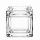 CUBO IN VETRO CON COPERCHIO PORTACONFETTI BOMBONIERE 5X5X5