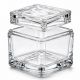 CUBO IN VETRO CON COPERCHIO PORTACONFETTI BOMBONIERE 5X5X5