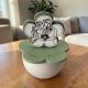 PORTACANDELA ROMANTICO CON FIORE E SPOSI PER BOMBONIERE DI MATRIMONIO ROMANTICO