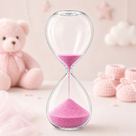 CLESSIDRA SABBIA ROSA: BOMBONIERE PER BATTESIMO E PRIMO COMPLEANNO