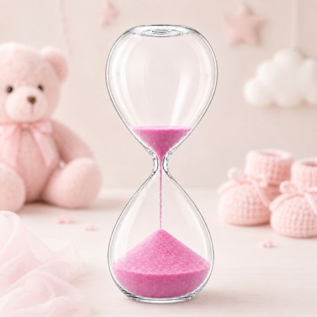 CLESSIDRA SABBIA ROSA: BOMBONIERE PER BATTESIMO E PRIMO COMPLEANNO