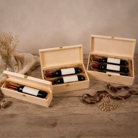 BOX VINO IN LEGNO NATURALE PER CONFEZIONI ELEGANTI