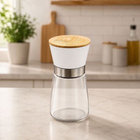 MACINASPEZIE IN VETRO BOMBONIERA CUCINA CON TAPPO
