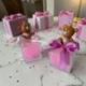 SCATOLINA BOMBONIERA CON ORSETTO ROSA PORTACONFETTI PER BIMBA