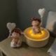 LAMPADA LED CON ANGIOLETTO PERSONALIZZABILE BOMBONIERA BATTESIMO