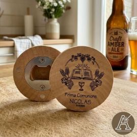 STAPPABOTTIGLIE CON CALAMITA PERSONALIZZATO PRIMA COMUNIONE SACRA