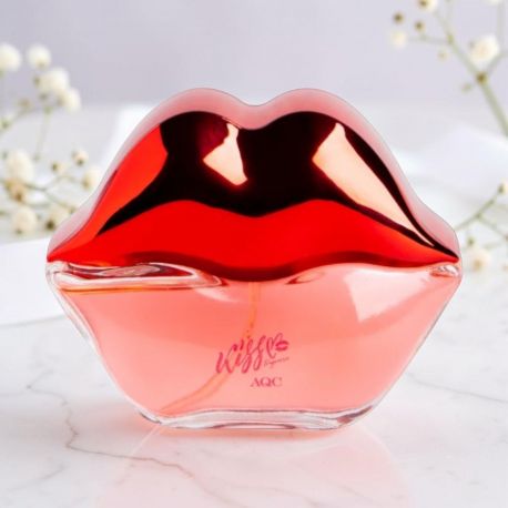 BOTTIGLIA MINIATURA PROFUMO DONNA A FORMA DI BACIO PER BOMBONIERE UNICHE