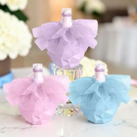 PROFUMINO BIMBA GLITTERATO IN MINIATURA CON TULLE COLORATO ASSORTITO