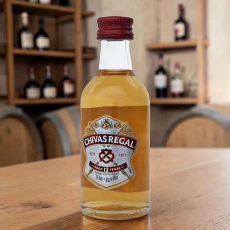 BOMBONIERA BOTTIGLIA LIQUORE MIGNON CHIVAS REGAL PER EVENTI SPECIALI
