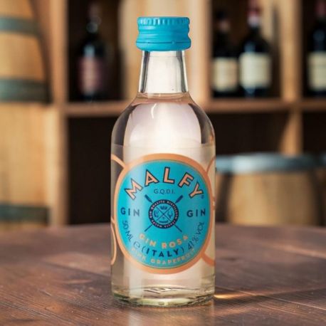 MALFY GIN ROSA MIGNON 50 ML BOMBONIERE ORIGINALI SEGNAPOSTO 18 ANNI COMPLEANNO