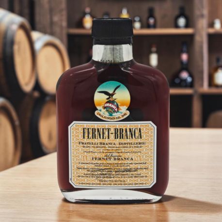 FERNET BRANCA 39° BOTTIGLIA DI LIQUORE MIGNON 10 CL PER BOMBONIERE
