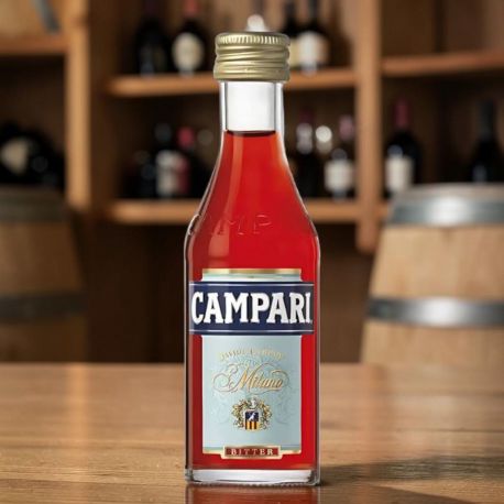 CAMPARI BOTTIGLIA DI LIQUORE MIGNON 5 CL PER BOMBONIERE ORIGINALI