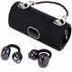 MINI BORSETTA CON CUFFIETTE WIRELESS AURICOLARI BLUETOOTH NERA