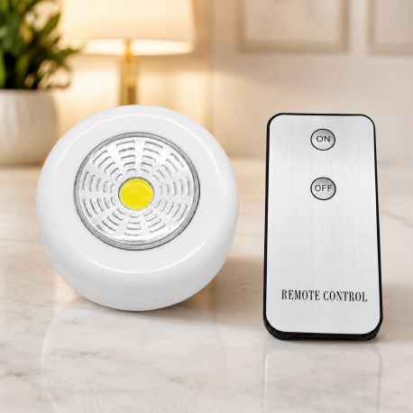 LAMPADA LED ADESIVA CON TELECOMANDO LUCE BIANCA