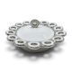 ELEGANTE SCATOLA CERAMICA PORTACONFETTI CON DECORO ARGENTO BOMBONIERE ECONOMICHE NOZZE