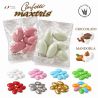 5 CONFETTI IMBUSTATI IN BUSTINE SIGILLATE PER ALIMENTI CIOCCOLATO MANDORLA ROSSO BIANCO ROSA CELESTE VERDE OFFERTA