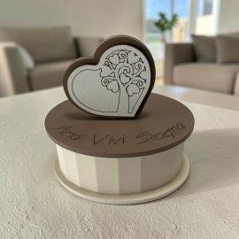 Portacandela ovale cuore albero della vita bomboniera matrimonio