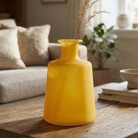 VASO PORTAFIORI BASSO GIALLO: BOMBONIERA ORIGINALE