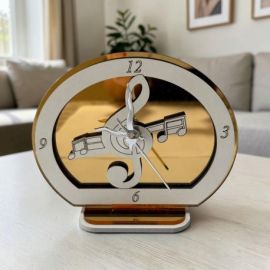 OROLOGIO CHIAVE DI VIOLINO E NOTA MUSICALE BOMBONIERE TEMA MUSICA EVENTO