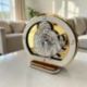OROLOGIO SACRA FAMIGLIA SEMICERCHIO BOMBONIERA BATTESIMO COMUNIONE ELEGANTE